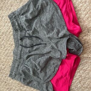 Gray and Pink Athletic Shorts